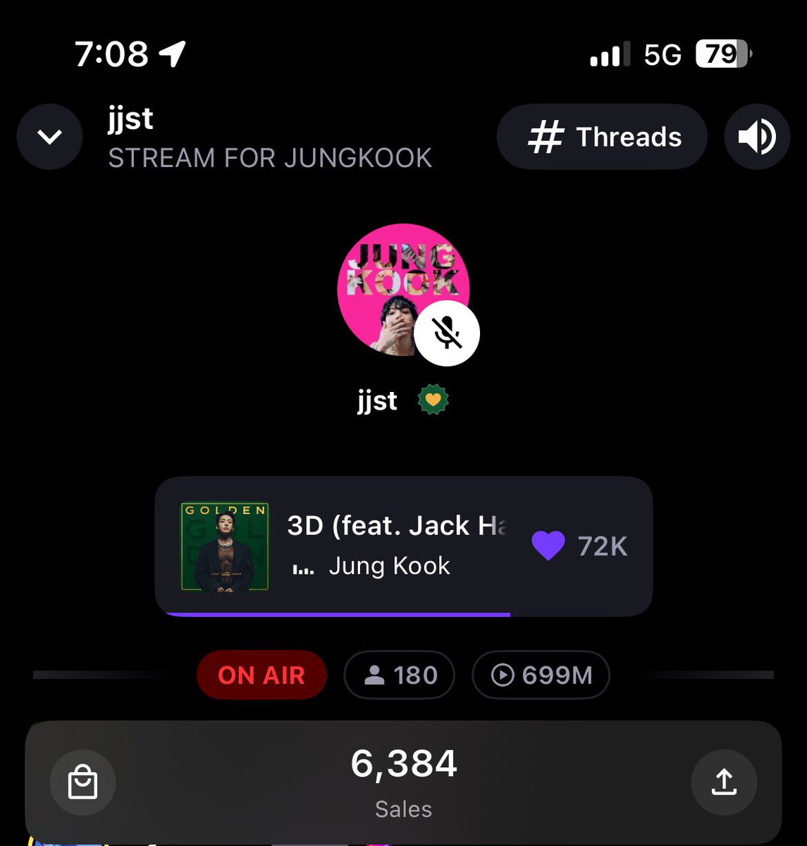 bl8hm's tweet photo. @JKJP_STREAM_ おはようございます😊
いつもありがとうございます💜

今日も皆様と一緒にStreaming とShazam でJUNGKOOK の応援🎶

JJST Stationhead 24時間ON AIR🎧
https://t.co/aSV16olEPU

STREAM FOR JUNGKOOK 
#JungKook_GOLDEN https://t.co/DsfnEBqpLr
