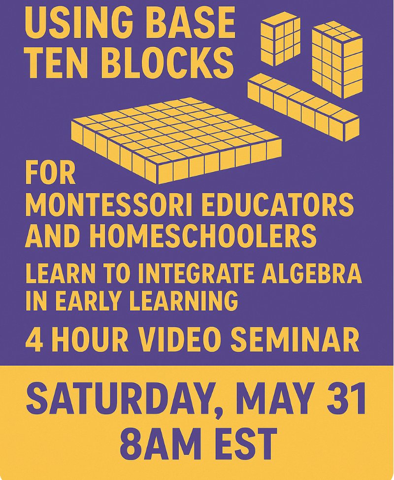 CrewtonRamone's tweet image. YOU should come if you have base ten blocks.

COST: $400 to FREE

#EarlyMathMatters #EarlyMath 
#MathLearning #handsonmath #MathAtHome 
#MathActivities #LearningMath #EarlyLearning 
#EducationalFun #LearningThroughPlay 
#STEMEducation #MontessoriAtHome 

crewtonramoneshouseofmath.com