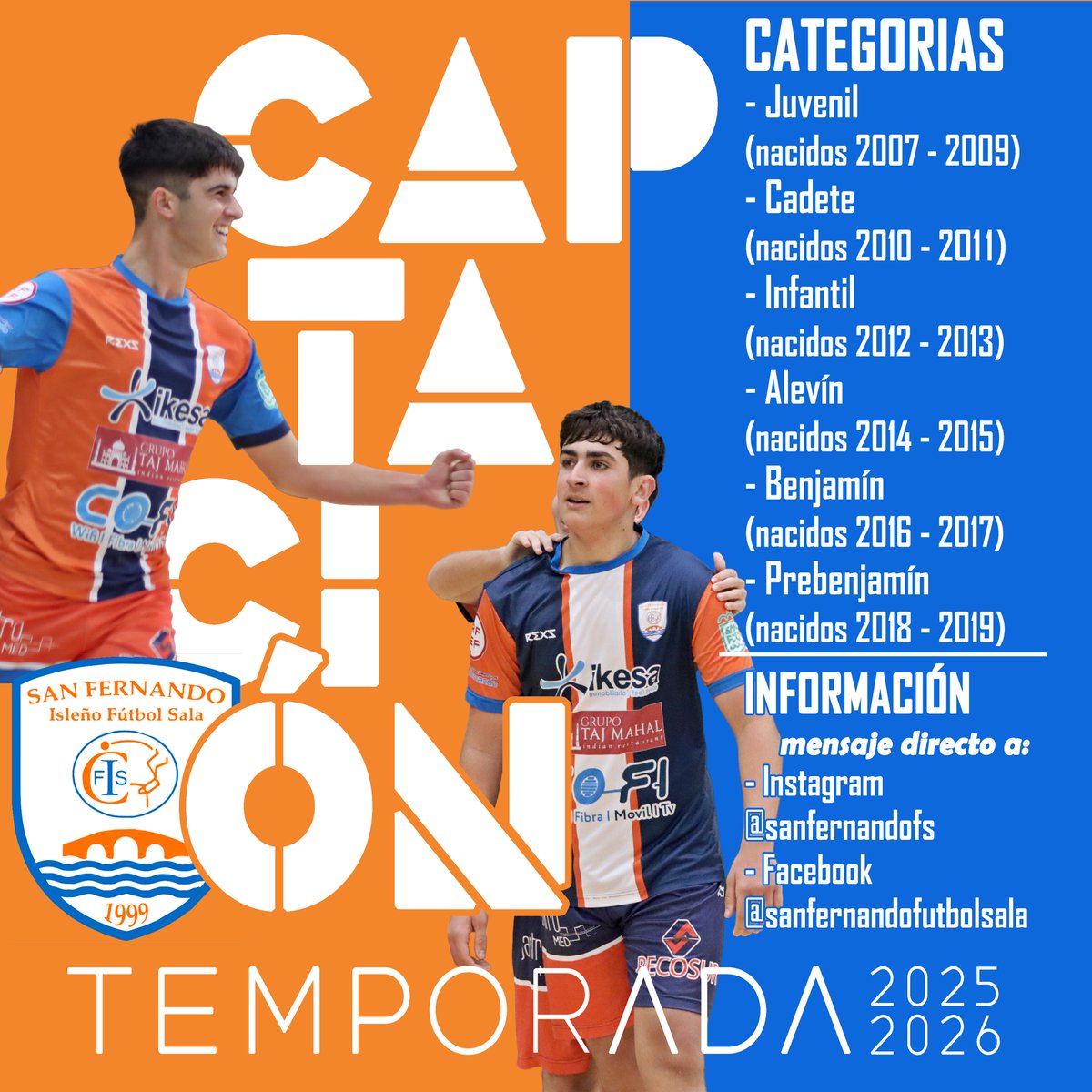 Comenzaremos los próximos jueves 22, lunes 26 y jueves 29 de este mismo mes, esta misma semana
Es obligatorio apuntarse en el siguiente enlace (formulario) desde el que nos pondremos en contacto contigo...
¡¡abierto para niños y niñas!!

Formulario 🔗
forms.gle/97snpSj2ZJjSbg…