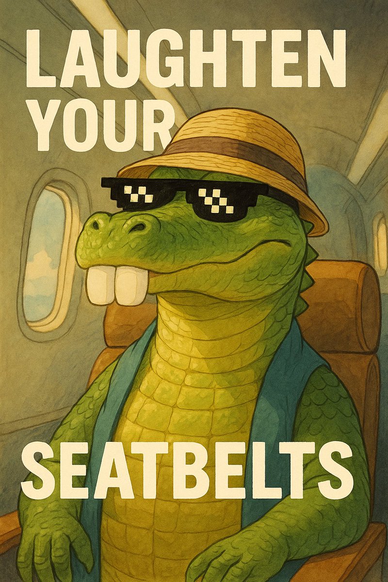 LAUGHTEN YOUR SEATBELTS ✈️

We’re not just taking off — we’re meme-launching into orbit.

We are launching later today on @pumpdotfun!

The croc’s flying first class, the treasury’s onboard, and the vibes? Turbulently bullish.

Get in before he unbuckles.

#LaughingCroc #LCC