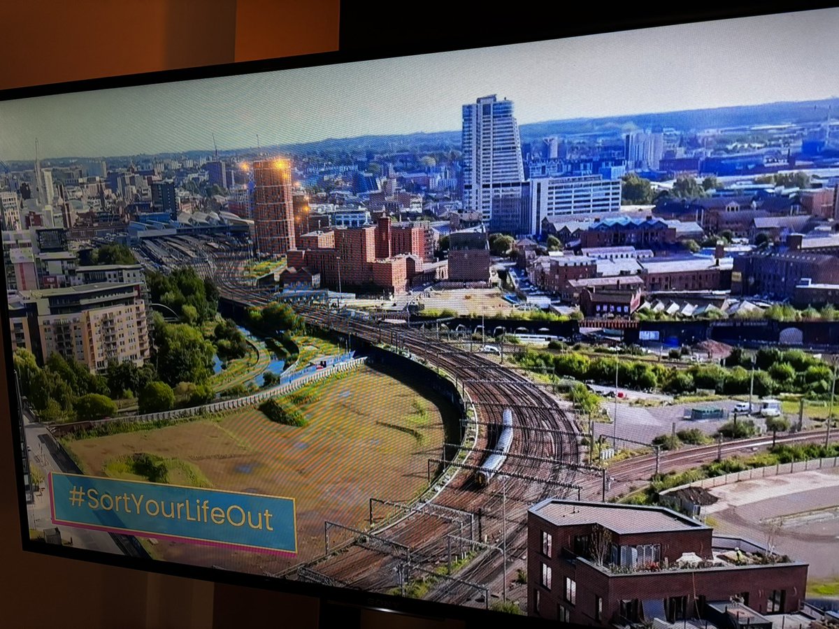 “Me and the team are heading to the town of Ashton Under Lyne near Manchester”. Good luck with that Stacey. This is Leeds. #sortyourlifeout