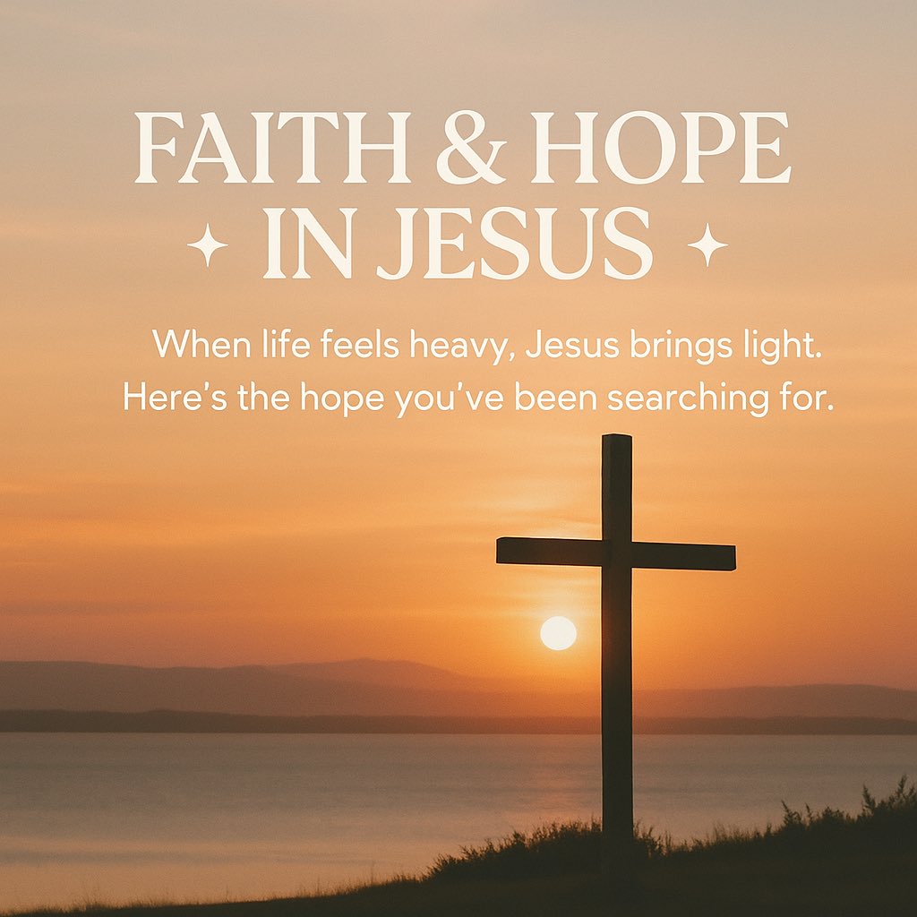 When life feels heavy, Jesus brings light. Here’s the hope you’ve been searching for. ✝️