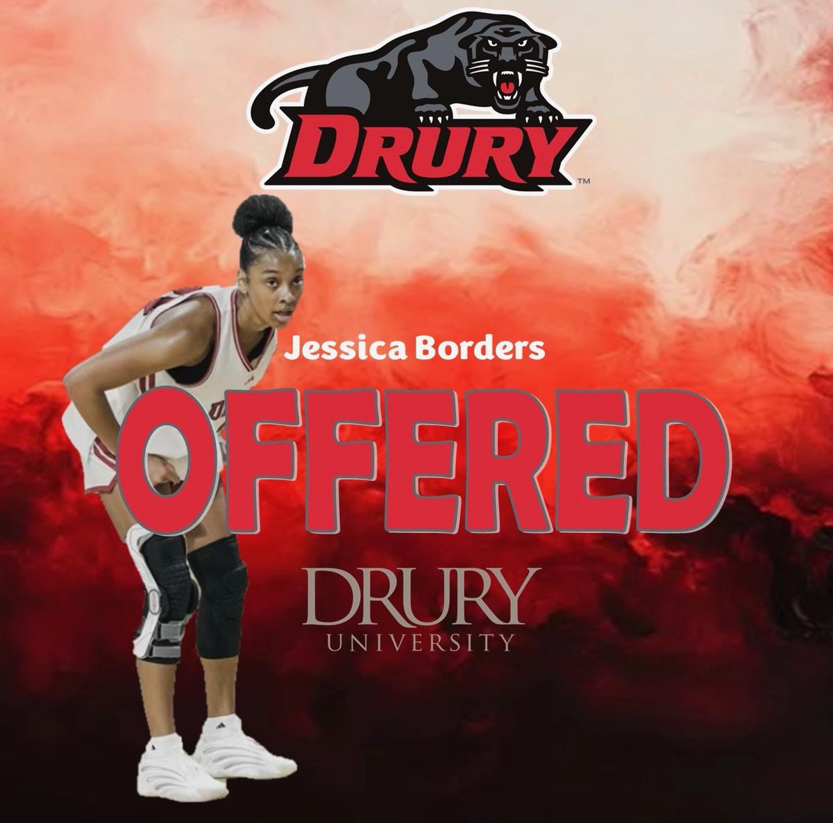 Jessica Borders (@jessicaeborders) on Twitter photo After a great conversation with <a href="/CoachKBailey5/">Kaci Bailey</a>, I am grateful to receive an offer from <a href="/DULadyPanthers/">Drury Lady Panthers</a>! <a href="/vicwilli/">VWBACERTIFIED</a> <a href="/17U3SSBDELLA/">Della 17U 3SSB</a> <a href="/ow_owls/">OW Owls GBB</a> After a great conversation with <a href="/CoachKBailey5/">Kaci Bailey</a>, I am grateful to receive an offer from <a href="/DULadyPanthers/">Drury Lady Panthers</a>! <a href="/vicwilli/">VWBACERTIFIED</a> <a href="/17U3SSBDELLA/">Della 17U 3SSB</a> <a href="/ow_owls/">OW Owls GBB</a>