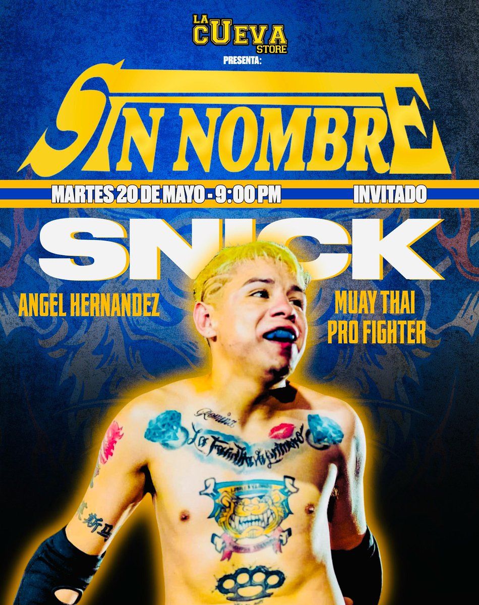¡¡Hoy hay programa!! Nos vemos en la noche para que hagan sus preguntas, hoy tenemos de invitado a Angel Hernández (Snicker) peleador profesional de Muay Thai y miembro activo de Libres y Lokos