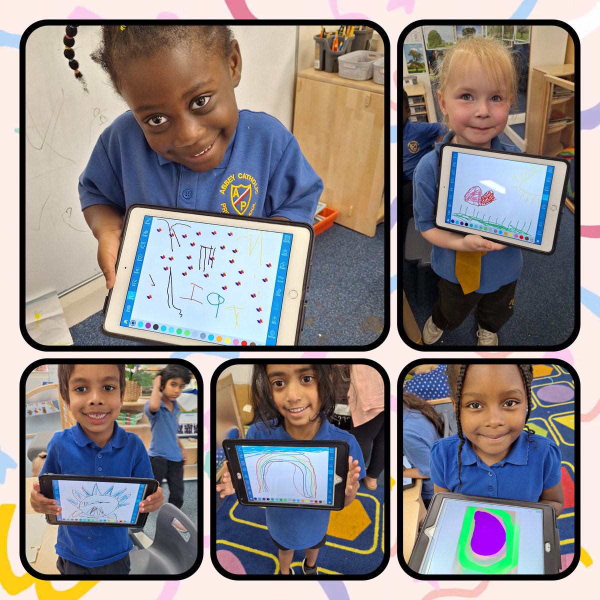 AbbeyPrimary's tweet image. Look at our fab pictures we created on the iPad! #Rec #computerskills 🎨