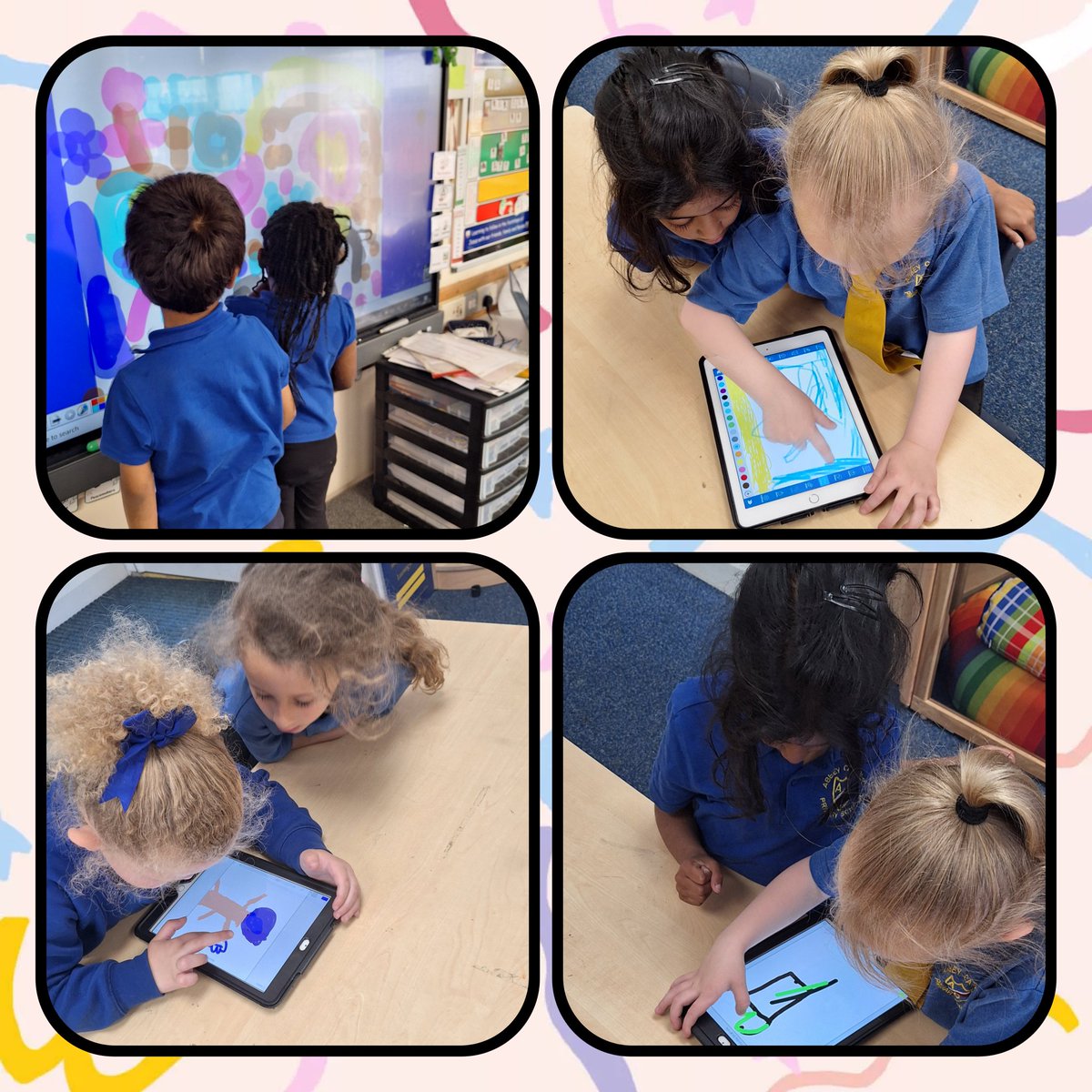 AbbeyPrimary's tweet image. Look at our fab pictures we created on the iPad! #Rec #computerskills 🎨