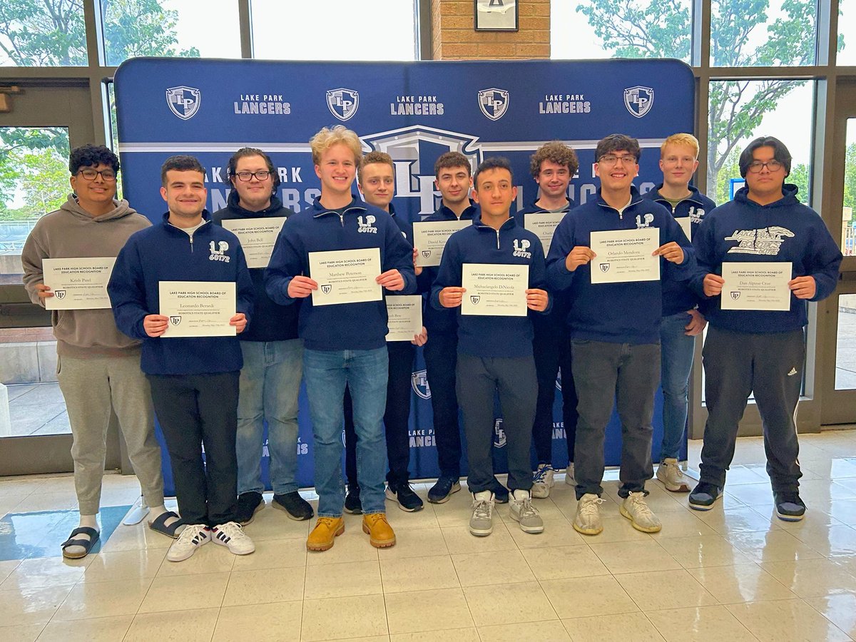 Lake Park HS (@lplancers) on Twitter photo During last night's meeting, the Board of Education honored Lancers involved in #WeAreLakePark spring activities for their high level successes! Special recognition was given to <a href="/LPmathteam/">Lake Park Math Team</a>, <a href="/LPDECA/">Lake Park DECA</a> & <a href="/LpRobotics/">Teut Robotics</a> Club. #LancerPride During last night's meeting, the Board of Education honored Lancers involved in #WeAreLakePark spring activities for their high level successes! Special recognition was given to <a href="/LPmathteam/">Lake Park Math Team</a>, <a href="/LPDECA/">Lake Park DECA</a> & <a href="/LpRobotics/">Teut Robotics</a> Club. #LancerPride
