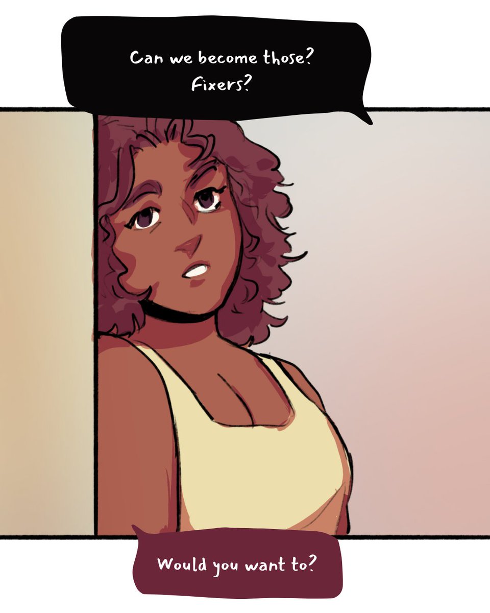 ManicPX's tweet photo. Some scenes from Steel Affinity~~ Don't forget to check out the new series, and subscribe if you like it! (It's a different series than the old one currently marked as "on hiatus"!)

#WebcomicLegendsContest #WEBTOON2025CONTEST #WebcomicLegends #webtooncanvas #webcomic #webtoon https://t.co/AEGyYxYEth