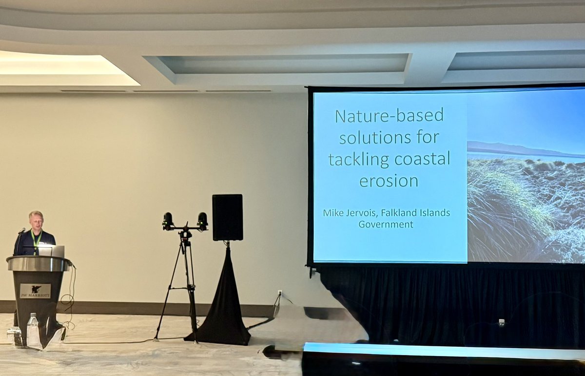 Great to hear from our South Atlantic neighbour, The Falklands this morning. Talking about nature based solutions to coastal erosion. #GO4CLIMATE #SouthAtlantic