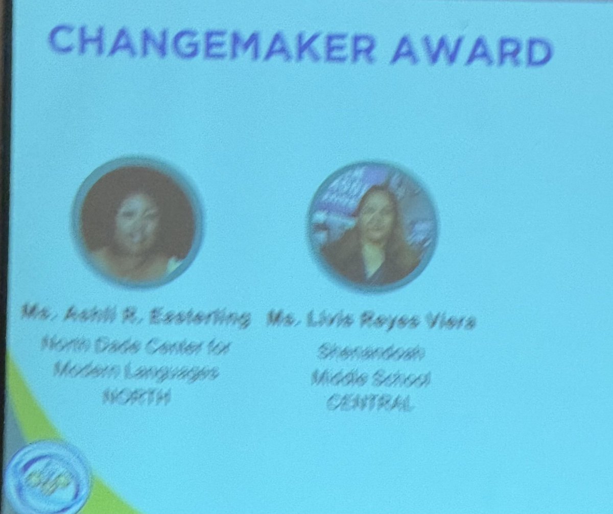 NorthDadeCML's tweet image. Congratulations to our fabulous CLS, Ms. E for receiving the “Changemaker” Award! We are fortunate to have her a part of the CML family! #YourBestChoiceMDCPS