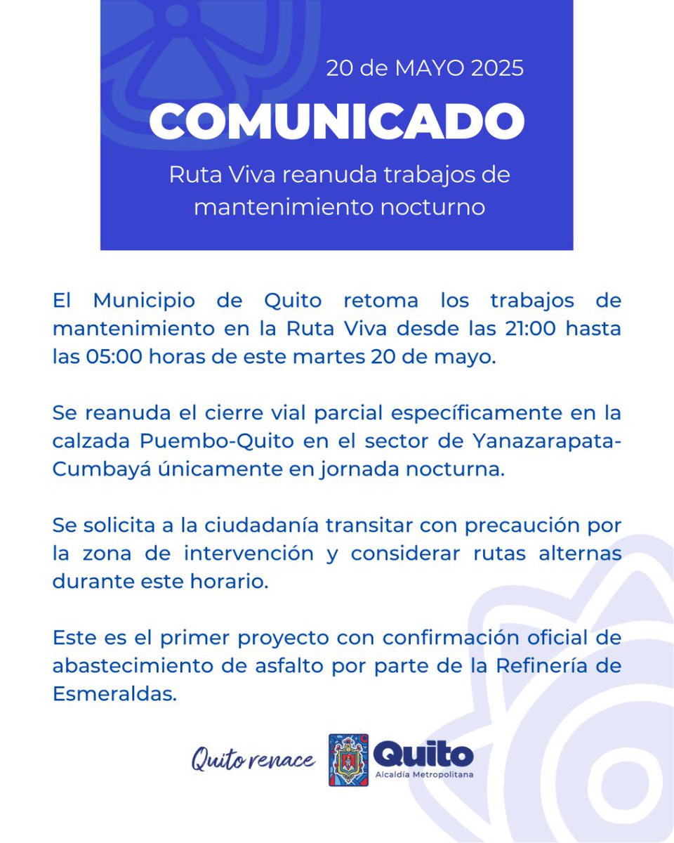 ⬇️#Comunicado | Informamos a la ciudadanía⬇️
