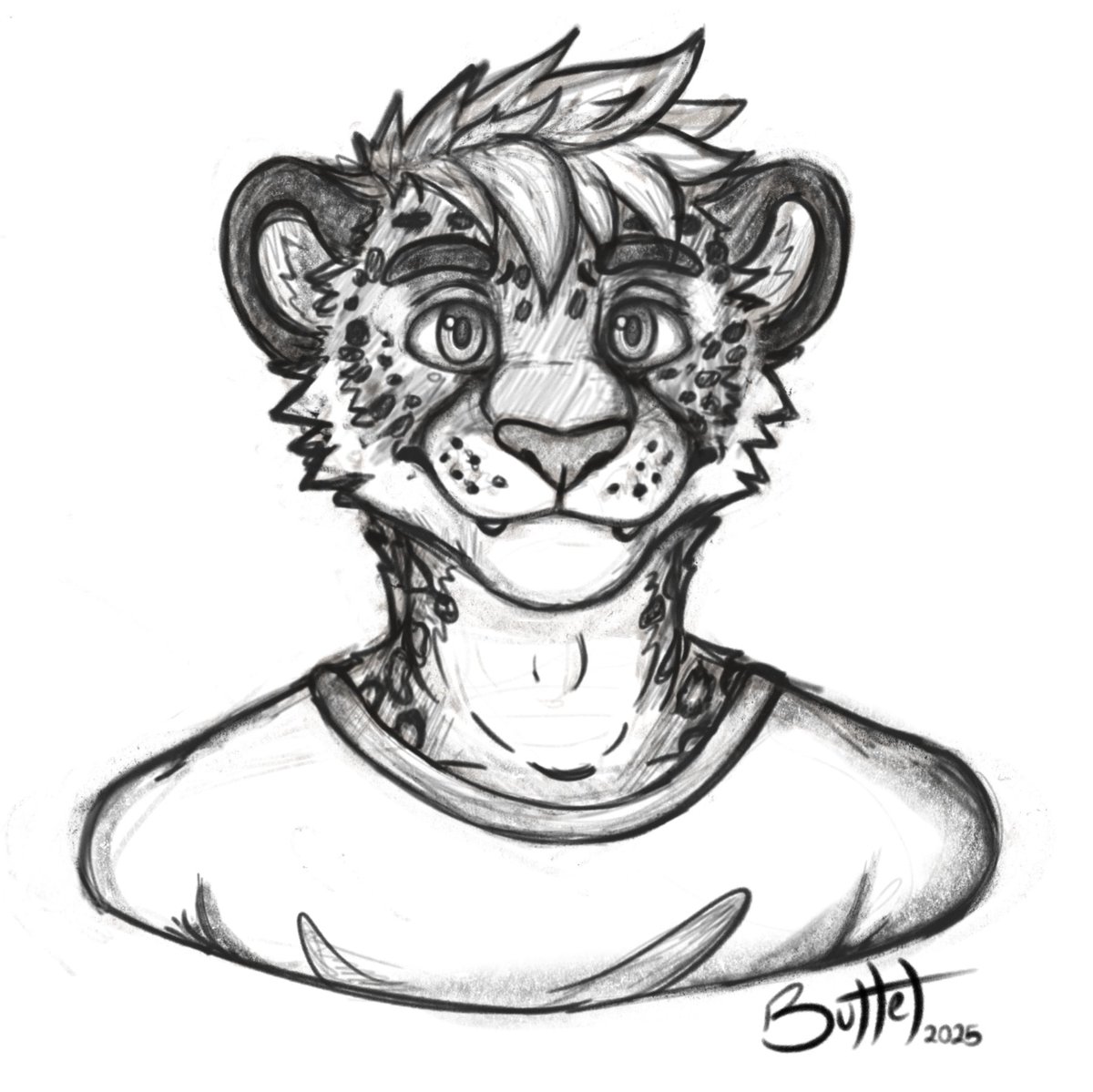 Cheetah sketch for <a href="/Leon_Cheetah/">Leon</a> :p
Loving the pencil brush from <a href="/riilu865/">kamin</a> it works so well ♥️🥹