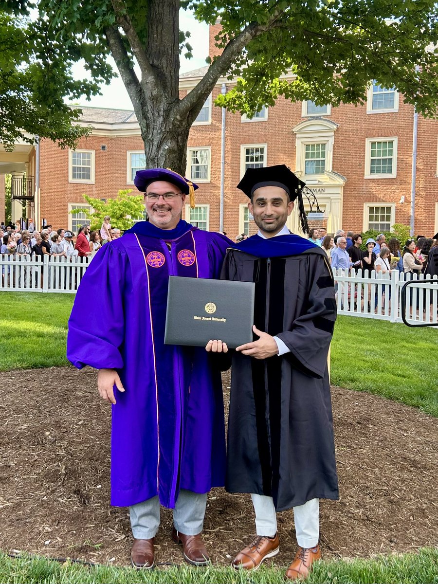 Chirayu Patel, PhD (@chirayuphd) on Twitter photo I can’t believe it’s already been a year since my PhD defense but I got to come back for <a href="/WFUbiomedgrad/">Wake Forest Biomedical Graduate Programs</a> graduation and get hooded by <a href="/JeffWilleyLab/">Jeff Willey</a>! It’s been a journey but very thankful for the endless support from my parents and loved ones! I can’t believe it’s already been a year since my PhD defense but I got to come back for <a href="/WFUbiomedgrad/">Wake Forest Biomedical Graduate Programs</a> graduation and get hooded by <a href="/JeffWilleyLab/">Jeff Willey</a>! It’s been a journey but very thankful for the endless support from my parents and loved ones!