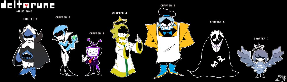 illbleedgabriel's tweet photo. There are about 2 weeks left until Deltarune comes out.
so im posting my take on the main bosses of each chapter.
#DELTARUNE https://t.co/So2xYsPBV2