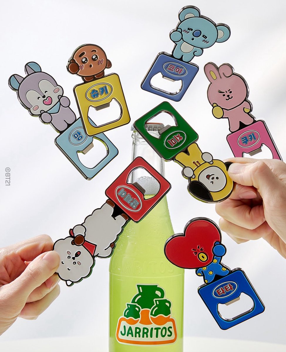 Jarritos (@jarritos) on Twitter photo Jarritos spotted in a recent post by <a href="/LINEFRIENDSinfo/">LINE FRIENDS SQUARE</a> showing off the new BT21 bottle openers! <a href="/bts_bighit/">BTS_official</a> BTS fans, tap in 🌟 Jarritos spotted in a recent post by <a href="/LINEFRIENDSinfo/">LINE FRIENDS SQUARE</a> showing off the new BT21 bottle openers! <a href="/bts_bighit/">BTS_official</a> BTS fans, tap in 🌟
