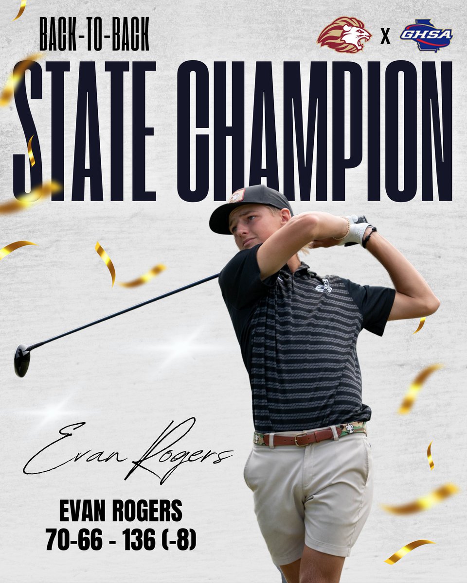 hcaathletic's tweet photo. 🥇 STATE CHAMPION‼️ For the second consecutive year, Evan Rogers is the GHSA Golf State Champion! He posted a final-round 6-under 66 to capture the title by 9 shots!

Congrats, Evan! 🏆🏆 https://t.co/KGStIwFNpg