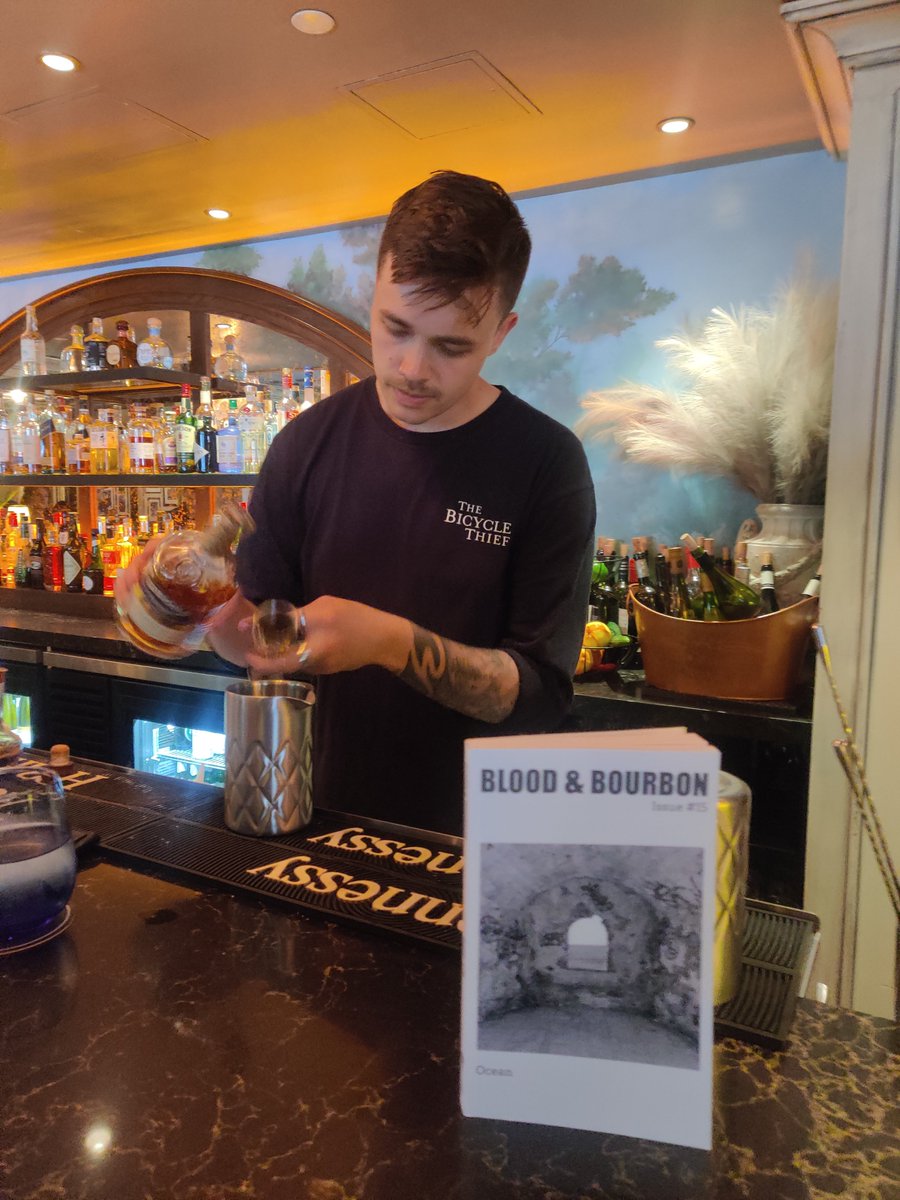 Did you know we have a bartender on staff to get us through those late nights with the red pen? Check out Siren Call, a gin cocktail by Nick Wells, in the latest issue.

#CocktailCulture #LiteraryMag #BloodAndBourbon #IndieLit #CocktailRecipe #LitNightcap #GinCocktail