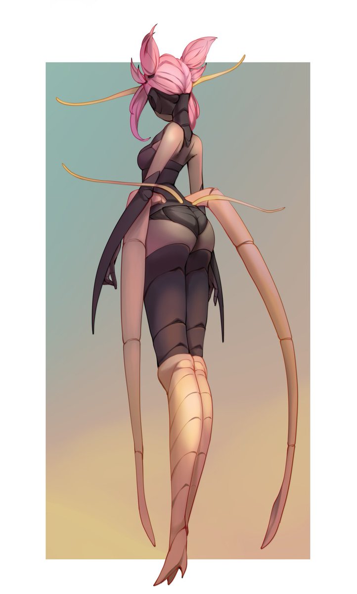 robot and bug waifus