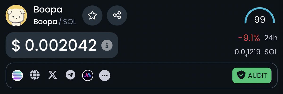 This is exactly the best indicator to me when it comes to aping into a meme:

Seeing how the community reacts and bullposts their bags on red days.

$BOOPA is trendsetting that way.

We never left.

We never leaving.

Send this dog to multimillions with haste.

🐶📈