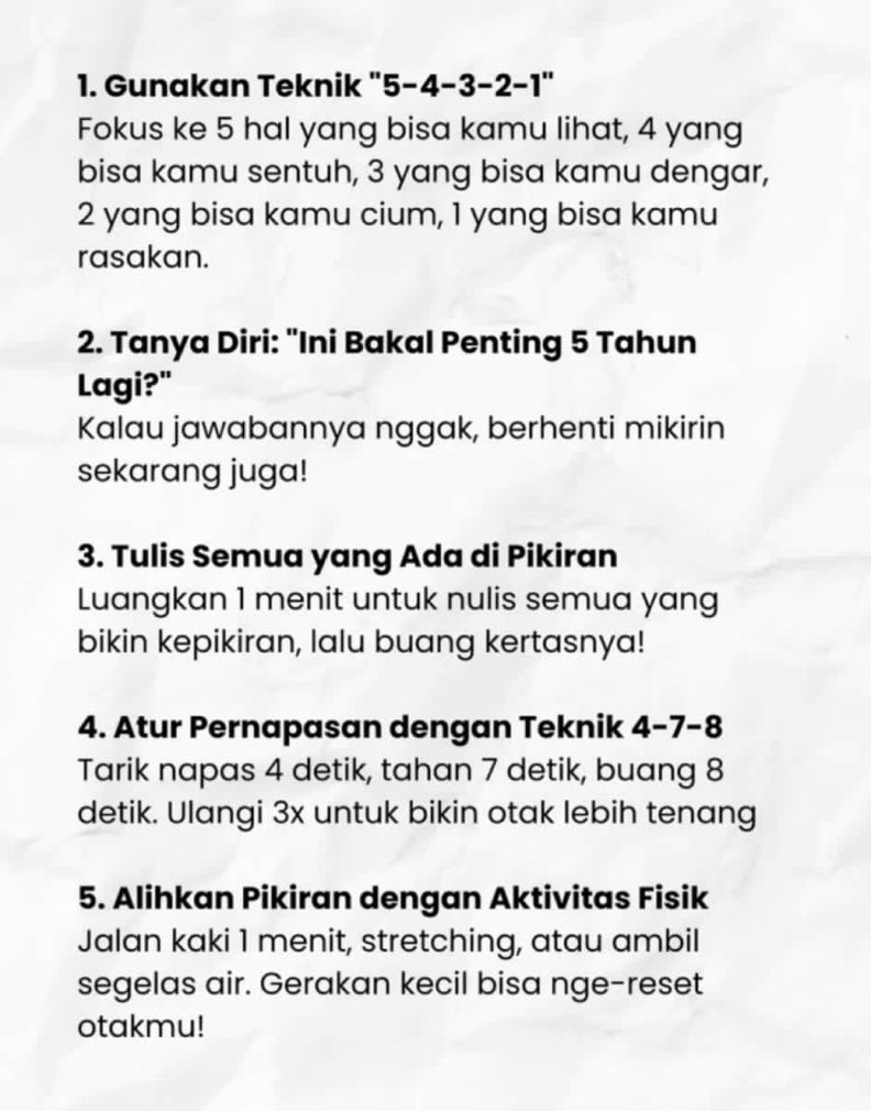 7 Tips untuk hidup tenang