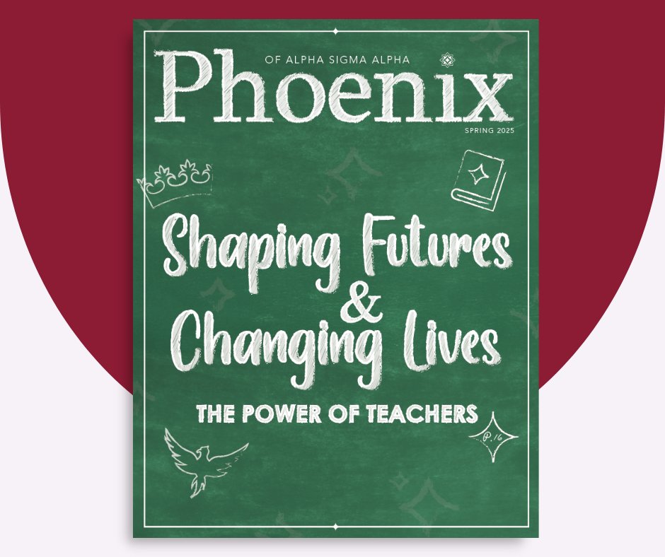 The Spring 2025 Phoenix is available to read now!! ✨This issue highlights the teachers of Alpha Sigma Alpha, chapters fostering cultures of care and nurturing an inclusive recruitment process. 
Read now: issuu.com/alphasigmaalph…