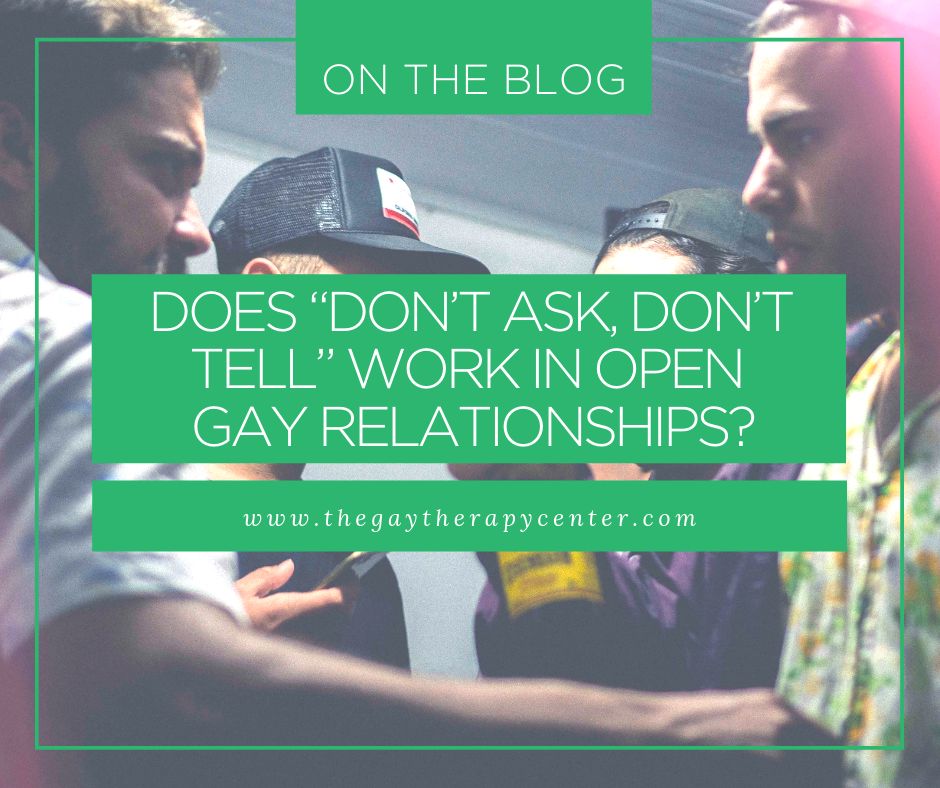 "My husband and I are thinking about opening up our relationship. We also know that if we get the details we’ll be jealous and angry. In your experience does this strategy work for gay couples?" thegaytherapycenter.com/adam-d-blum-mf…