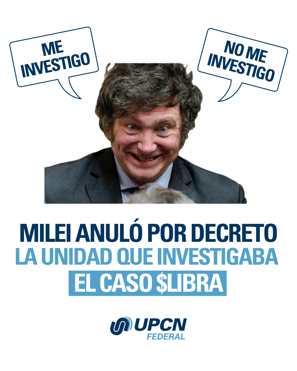 ¿En qué quedamos, investigamos o no? 

¿Esta es la libertad que militaban? Los responsables de jugar con la plata de los argentinos son aquellos que firman un decreto para quedar impunes.

¿Vos que opinas? ¡Te leemos!