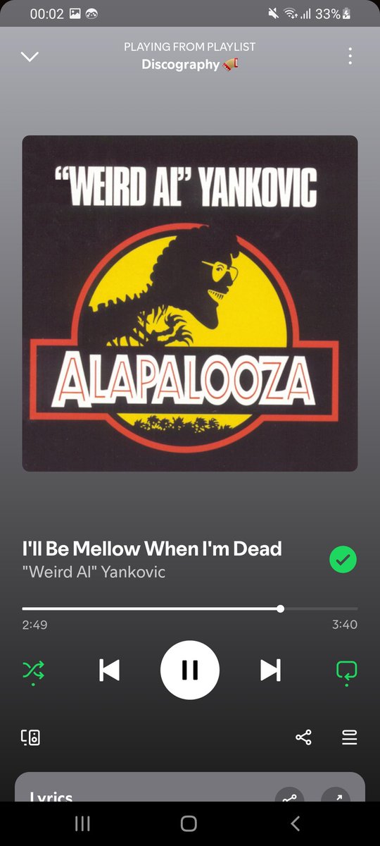 I think my Spotify is partaking in the usage of drugs because THIS IS NOT RIGHT HELPPPPP ME ✋😭 #weirdal