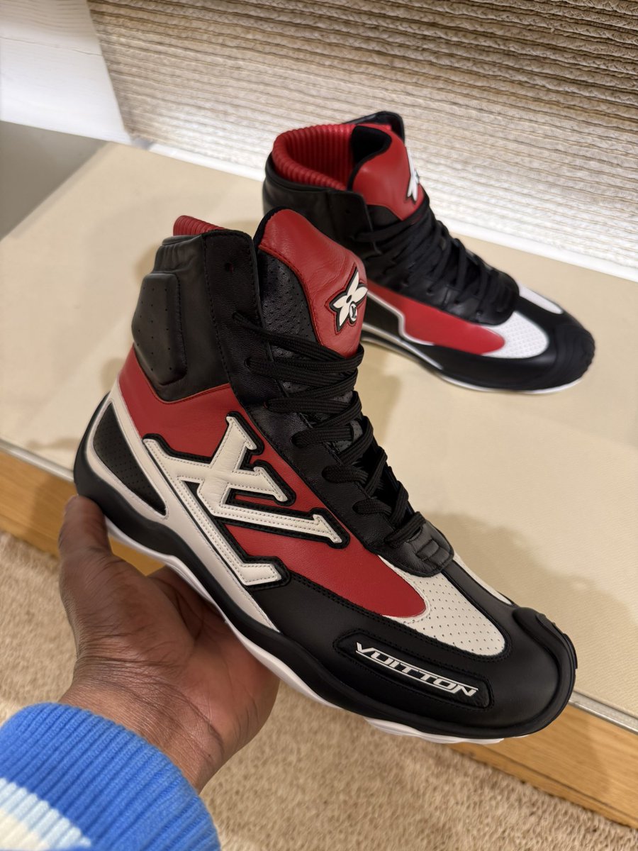 Louis Vuitton Footprint Sneakers inspired by boxing footwear.