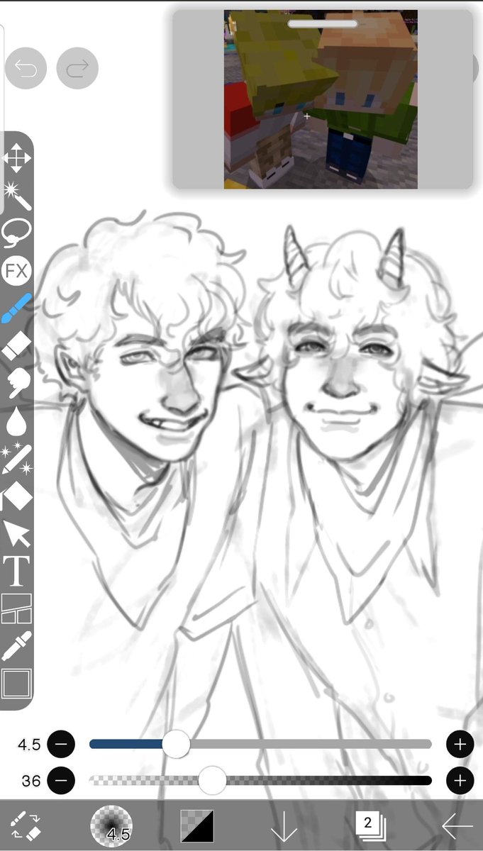 mellowfangs's tweet image. quick #clingyduo sketch!