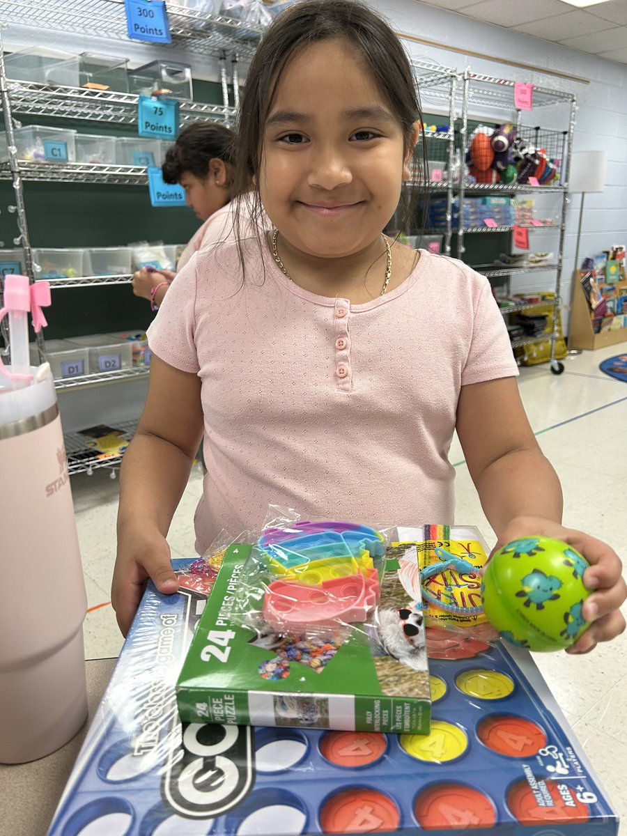 These 3rd graders had a blast at the PBIS store today! Earning and trading points for fun rewards is such a great way to celebrate positive behavior! 🛍️