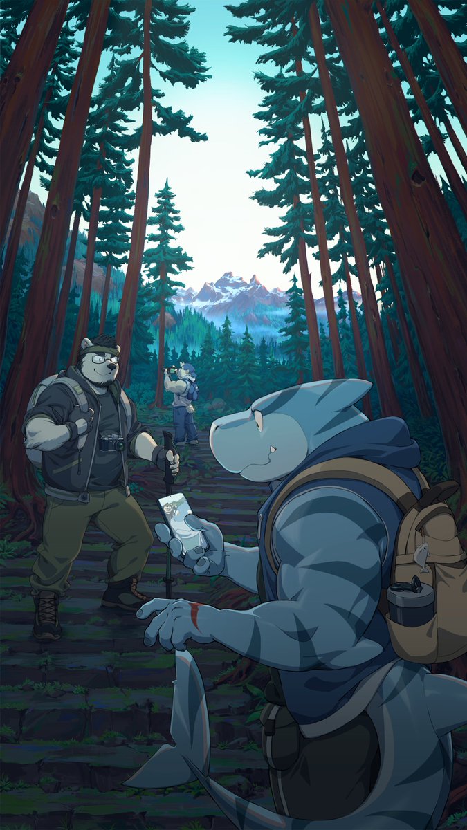 Commission done for <a href="/volishark/">刺尾-volishark.bsky</a> and <a href="/24_Badpolarbear/">24</a> Thank you!&lt;3
