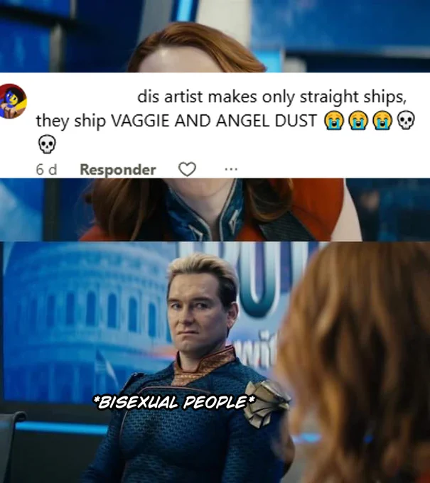 -Search for the original source using Google or the watermark ❌

performing mental acrobatics to avoid accepting reality or sabotaging the artist's reputation ✅

It seems Rebecca Sugar was right 😑🫴 They will never be taken into account and will only be labeled as straight. 