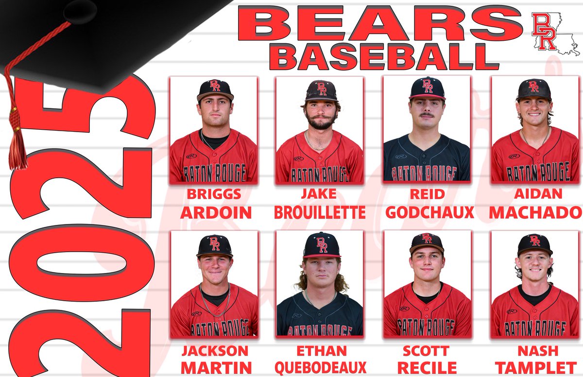 Baton Rouge Community College recently celebrated its 29th commencement ceremony, during which eight student-athletes from the Bears Baseball team received their degrees.