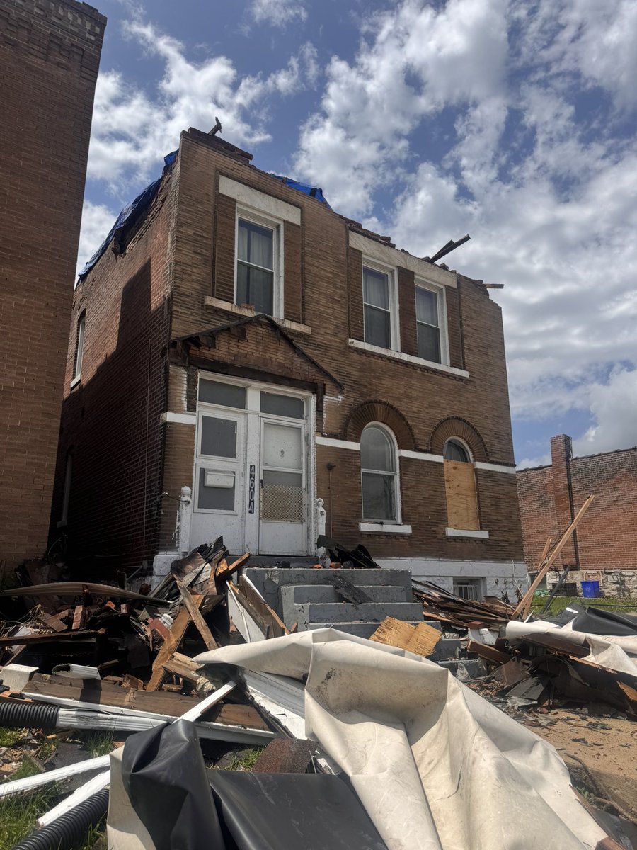 The house next door had its roof blown off, but the Shelley House still stands on Labadie in St. Louis after the May 16 tornado. 

The national landmark is central to a pivotal civil rights case that challenged racial housing discrimination and reshaped U.S. housing law.