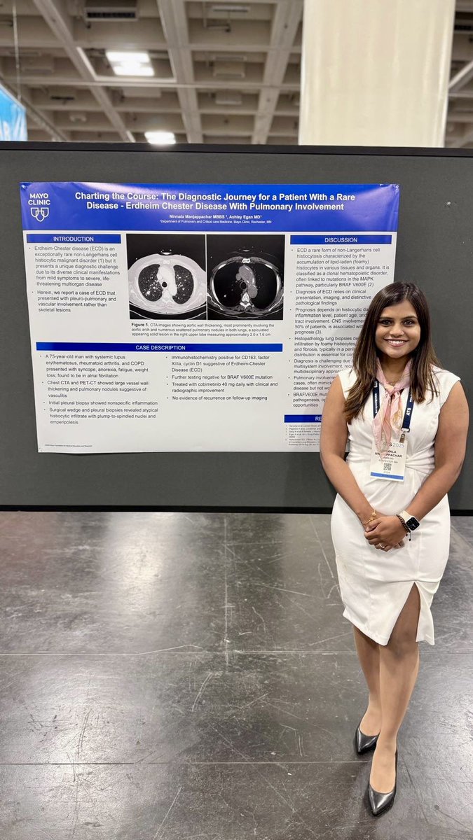 Wrapped up our #ATS2025 poster presentations on optimizing ICU handoffs in a mixed medical-surgical ICU and on Erdheim-Chester Disease. Grateful for the opportunity to share our work and learn from others. Thank you to everyone who stopped by! <a href="/MayoPCCM/">MayoPCCM</a> <a href="/NaylaAhmedMD/">Nayla Ahmed</a>
