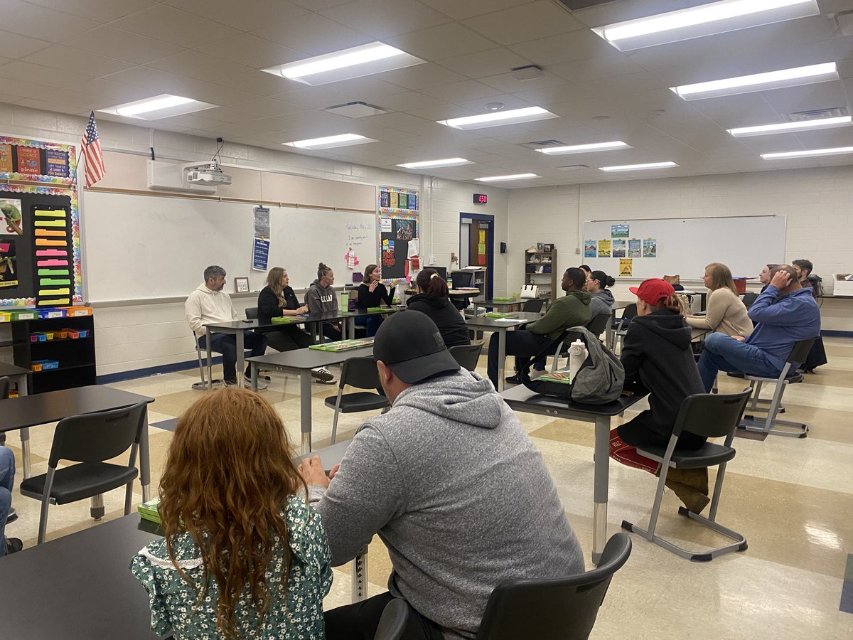 Dr_Maring's tweet photo. MS 101 happening tonight!  Sharing with incoming sixth grade families what to expect developmentally in the middle years.  #gogulllake #glcsMS https://t.co/9kEw1pAAFg