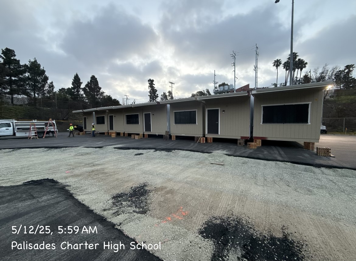 Board Member Melvoin (@nickmelvoinbd4) on Twitter photo Our ambitious rebuilding timeline continues in the Palisades—as <a href="/LASchools/">Los Angeles Unified</a> began getting the portable classrooms ready for Pali HS and Marquez ES to return to their campuses during the Fall semester, while the permanent reconstruction projects get underway. Our ambitious rebuilding timeline continues in the Palisades—as <a href="/LASchools/">Los Angeles Unified</a> began getting the portable classrooms ready for Pali HS and Marquez ES to return to their campuses during the Fall semester, while the permanent reconstruction projects get underway.