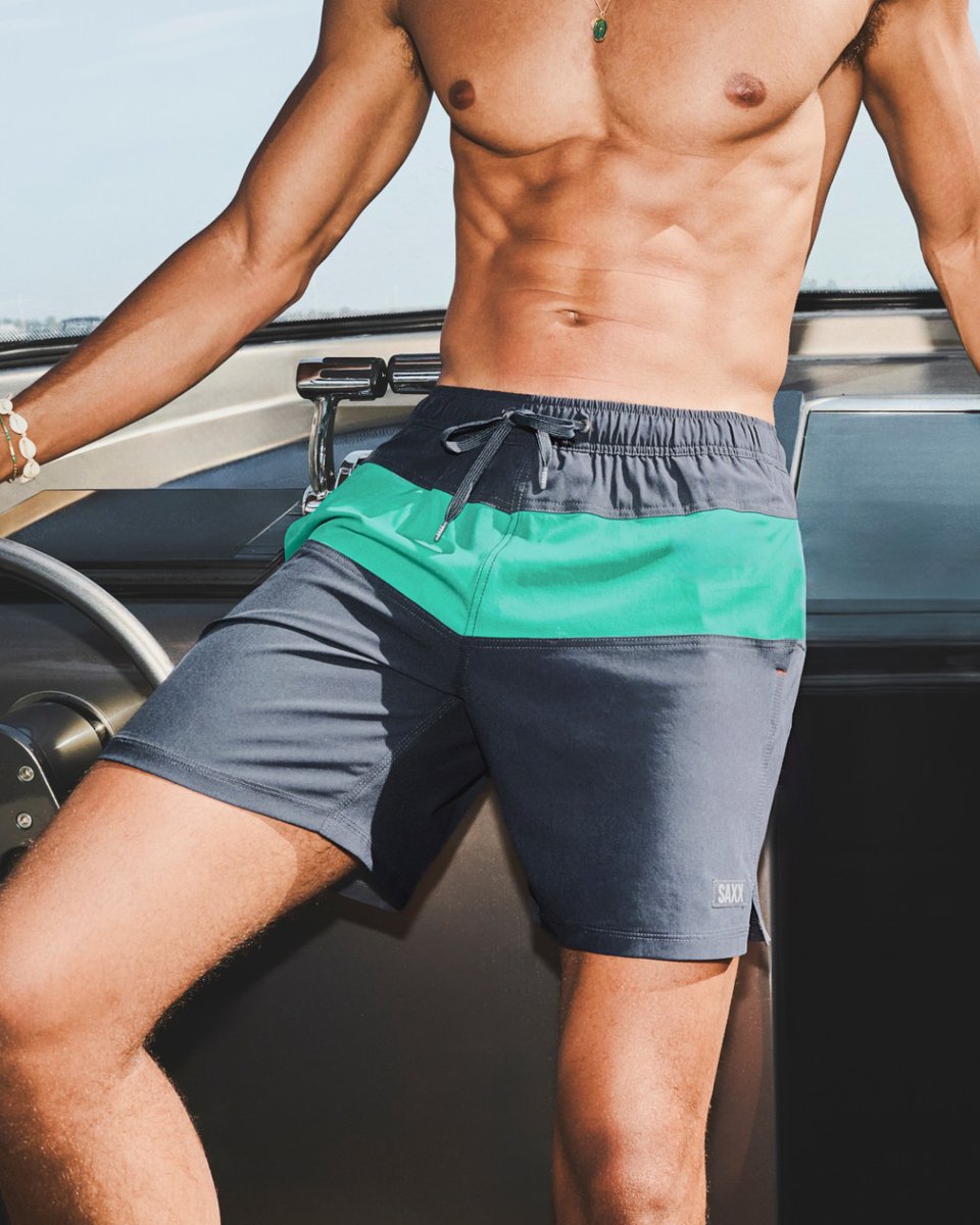 Keep things shipshape below deck... SAXX Swimwear is equipped with the BallPark Pouch® liner.