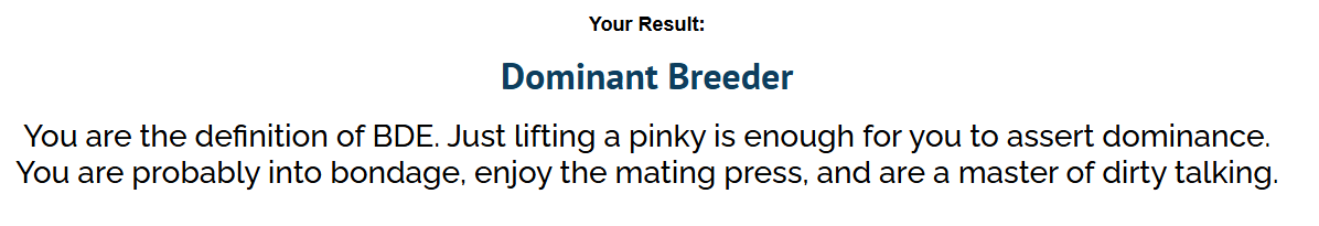 Obvio que salió que soy dominante😎