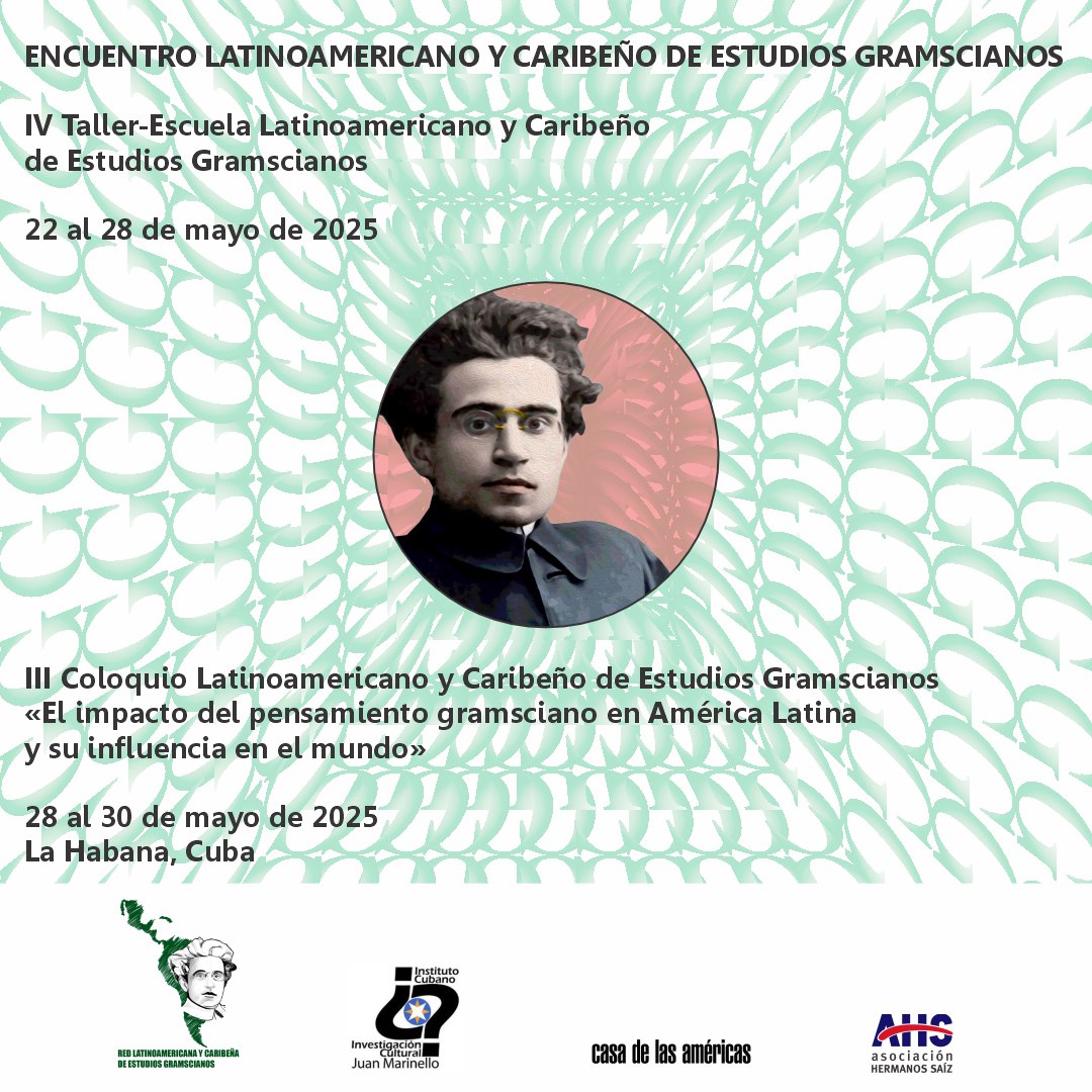 #LaCasaInvita 📆 | Del 22 al 30 de mayo se realizará el Encuentro Latinoamericano y Caribeño de Estudios Gramscianos. El evento se inspira en la obra del pensador militante marxista italiano Antonio Gramsci (1891-1937).

Todos los detalles en 👇
cubarte.cult.cu/la-ventana/ses…