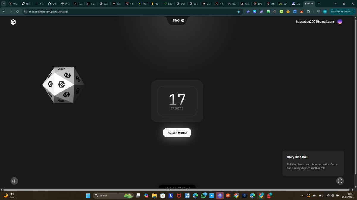 Earning points on magic newton is as easy as talking.