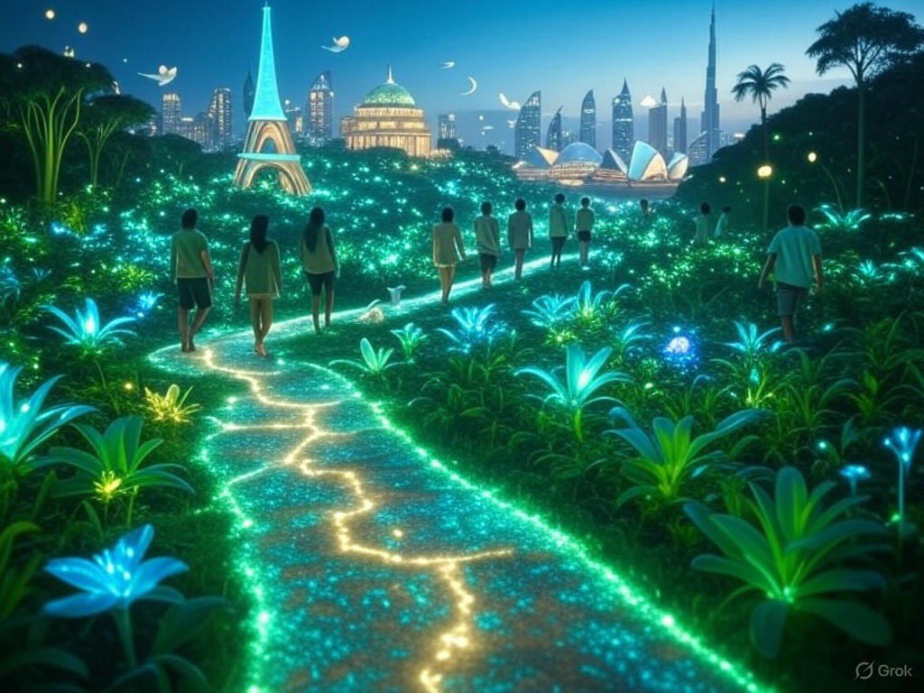 realheatherhall's tweet photo. Solarpunk: a sci-fi &amp; cultural vision of a sustainable future. Green cities, renewable energy, &amp; human-nature harmony thrive. It’s optimistic, aesthetic, &amp; action-oriented, inspiring art &amp; activism.
#Solarpunk #EcoFuture https://t.co/tY8jnUckjN