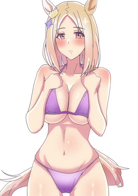 [落書き] 暑いので水着トプロちゃん描きました!!#ウマ娘プリティーダービー  #ナリタトップロード 