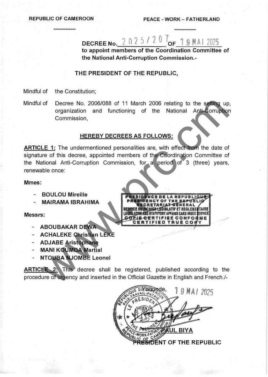 Congratulations Achaleke Christian Leke on your appointment by President Paul Biya. Well deserved. Looking forward to seeing how you employ your rich experience and charisma as a youth leader in shaping Cameroon’s 🇨🇲 Institutions!