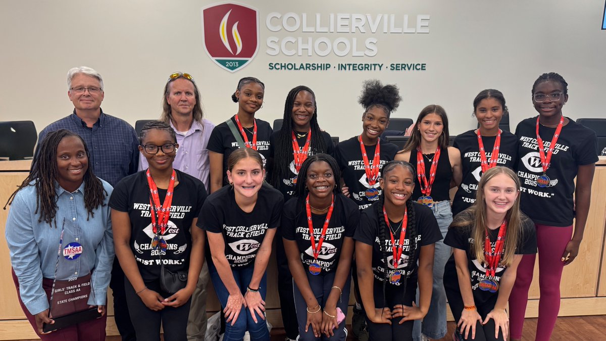 The Board is recognizing the 4X TMSAA state champion girls track &amp; field team from West Collierville Middle School.
