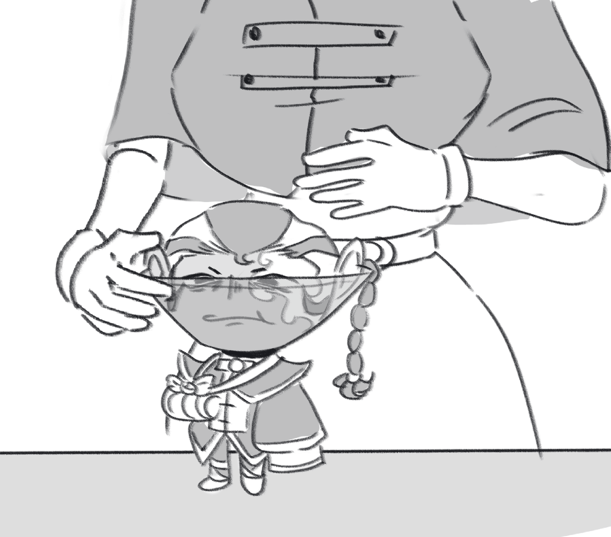 DenDencita's tweet photo. 🌂🤍 " Thanks, I didn't know whether to take him to the hospital or the vet. "
OOOH Es el cono de la vergüenza (?)
#D_enART #doodle #IDV https://t.co/dlCd0MLvbp