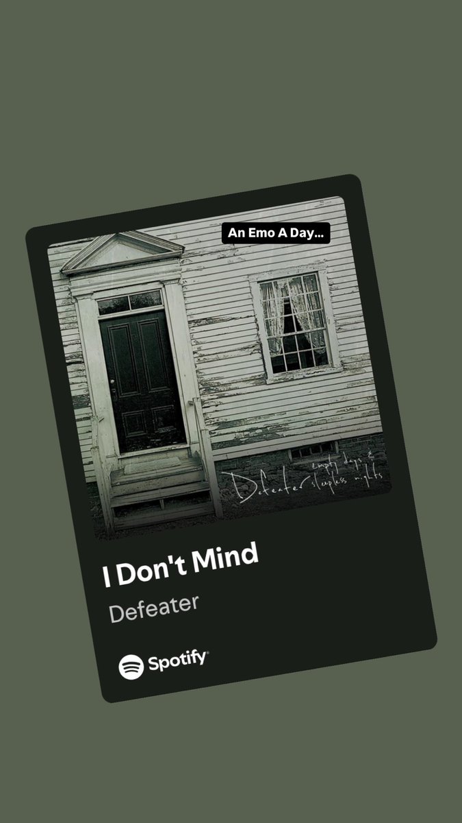 An Emo A Day… ⁦<a href="/Defeater/">Defeater</a>⁩ #EmoNeverDies 

open.spotify.com/track/6P7DStTN…