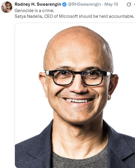 TrumpWeTrust's tweet image. #Boycott &amp;amp; #INDICT #Microsoft's #SatyaNadella, #GOOGLE's #SundarPichai &amp;amp; #Amazon's #JeffBezos #AccomplicesToGENOCIDE! 
Stop🛑#GazaGENOCIDE NOW!🇵🇸
@POTUS @RealDonaldTrump
@SidneyPowell1 @GenFlynn @JennaEllisEsq2
@RandPaul @DrPaulGosar @RobertKennedyJr
#IndictSOROS