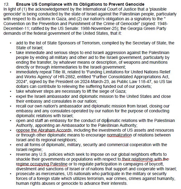 Georgia Green Party tweet media